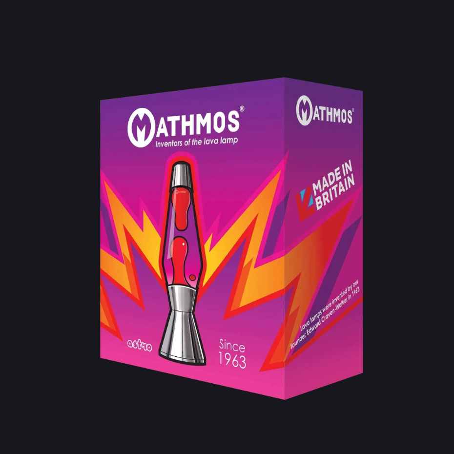 Astro Lavalampa Originalet Silver Violet/Red