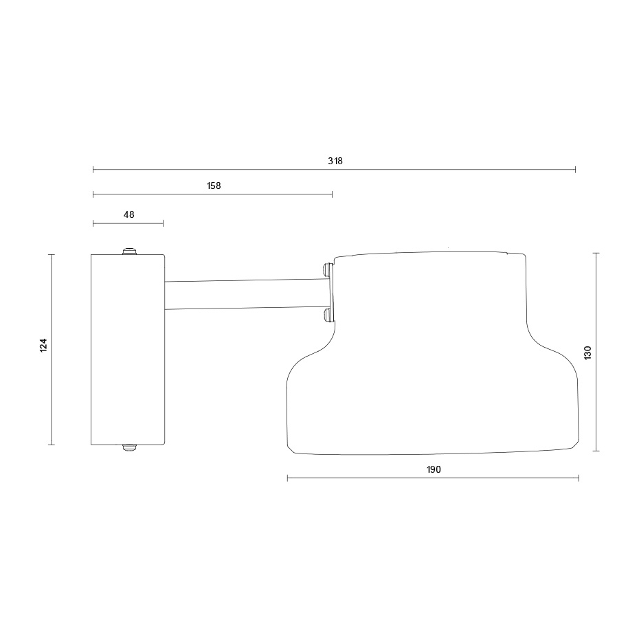 Bumling Mini Outdoor Vägglampa Antracit
