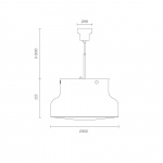 Bumling Pendel 40cm Borstad Aluminium Bumling Pendel 40cm Borstad Aluminium