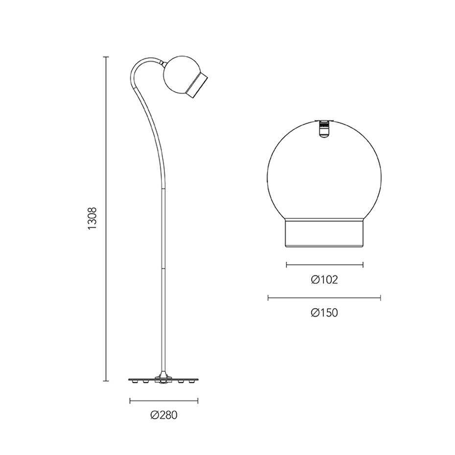 Ogle Golvlampa Svart