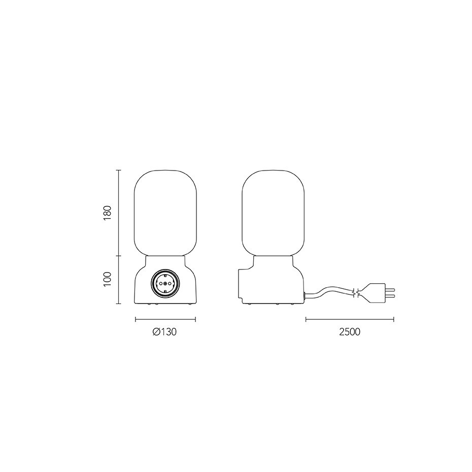 Plug Lamp Bordslampa Puderrosa