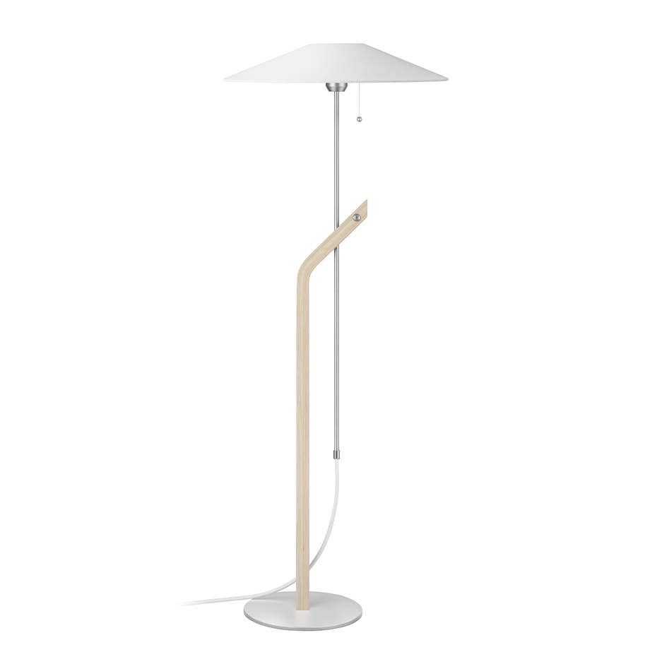 Hockey Golvlampa Vitlaserad Ask