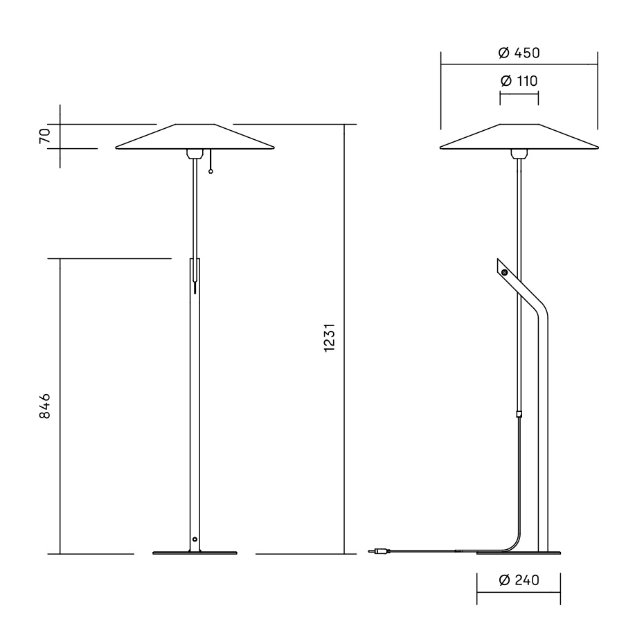 Hockey Golvlampa Rökt Ek
