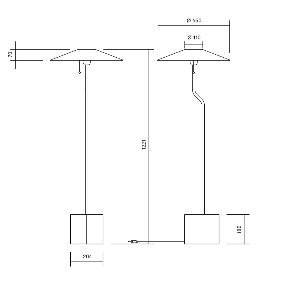 Triggy Golvlampa Vitlaserad Ask