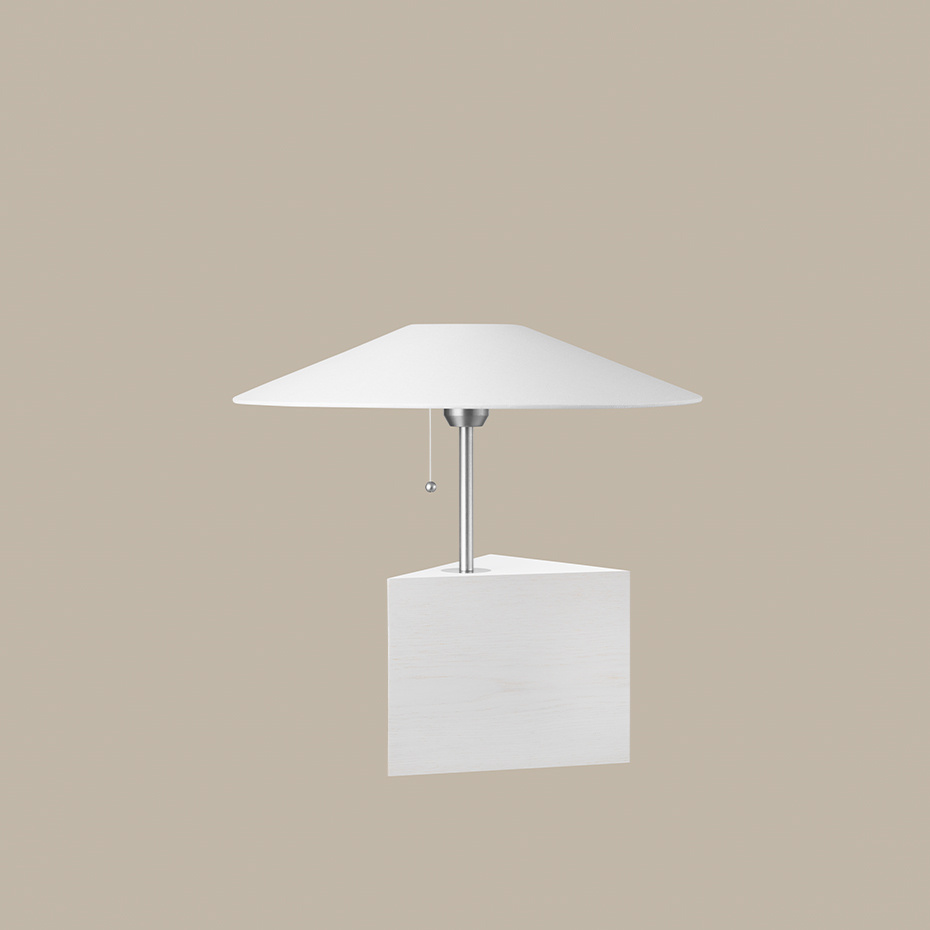 Triggy Bordslampa Vitlaserad Ask