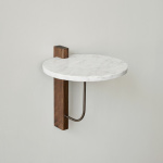 Corbel Shelf Dark Stained Oak/Carrara Marble Corbel Shelf Dark Stained Oak/Carrara Marble