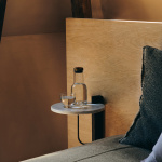 Corbel Shelf Dark Stained Oak/Carrara Marble Corbel Shelf Dark Stained Oak/Carrara Marble