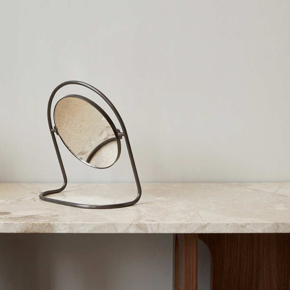 Nimbus Table Mirror Bronzed Brass