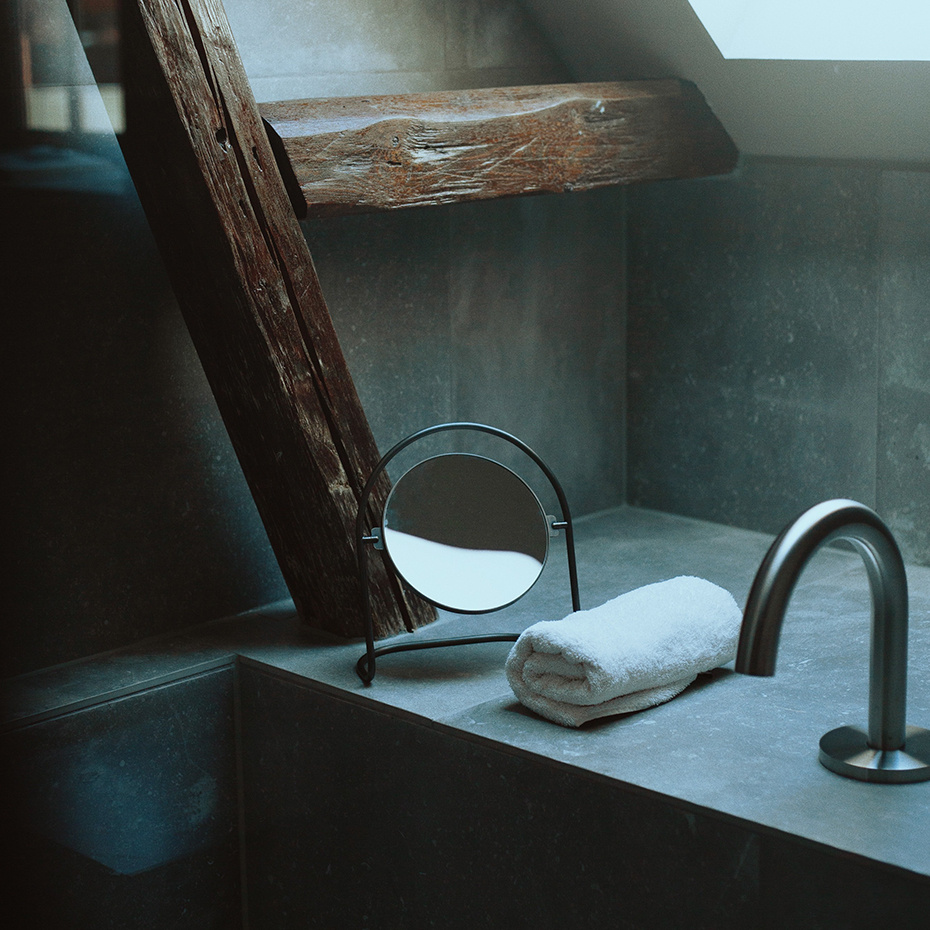 Nimbus Table Mirror Bronzed Brass