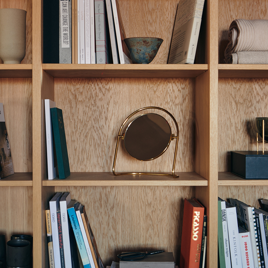 Nimbus Table Mirror Bronzed Brass