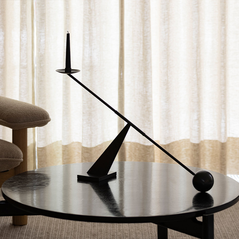 Interconnect Candle Holder Black