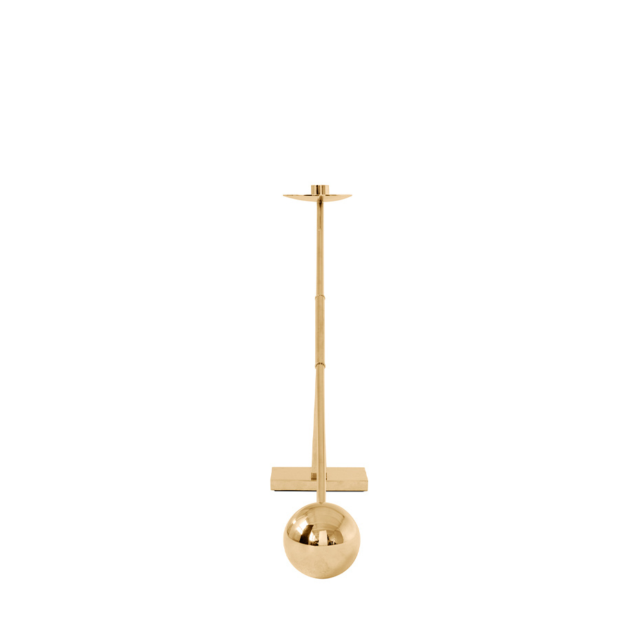 Interconnect Candle Holder Polished Brass