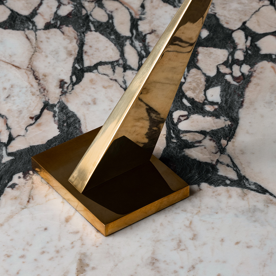 Interconnect Candle Holder Polished Brass