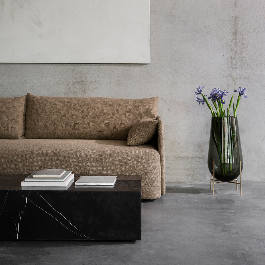 Échasse Vase Large Smoke/Brushed Brass