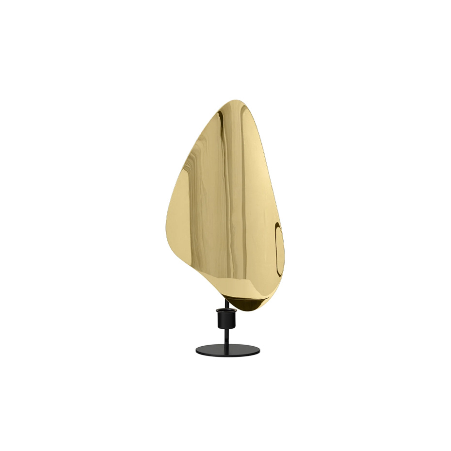 Flambeau Table Candle Holder 34cm Black/Polished Brass