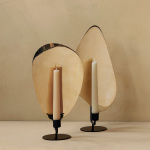 Flambeau Table Candle Holder 34cm Black/Polished Brass Flambeau Table Candle Holder 34cm Black/Polished Brass