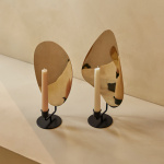 Flambeau Table Candle Holder 34cm Black/Polished Brass Flambeau Table Candle Holder 34cm Black/Polished Brass