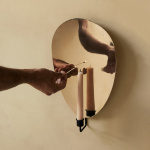 Flambeau Wall Candle Holder 40cm Black/Polished Brass Flambeau Wall Candle Holder 40cm Black/Polished Brass