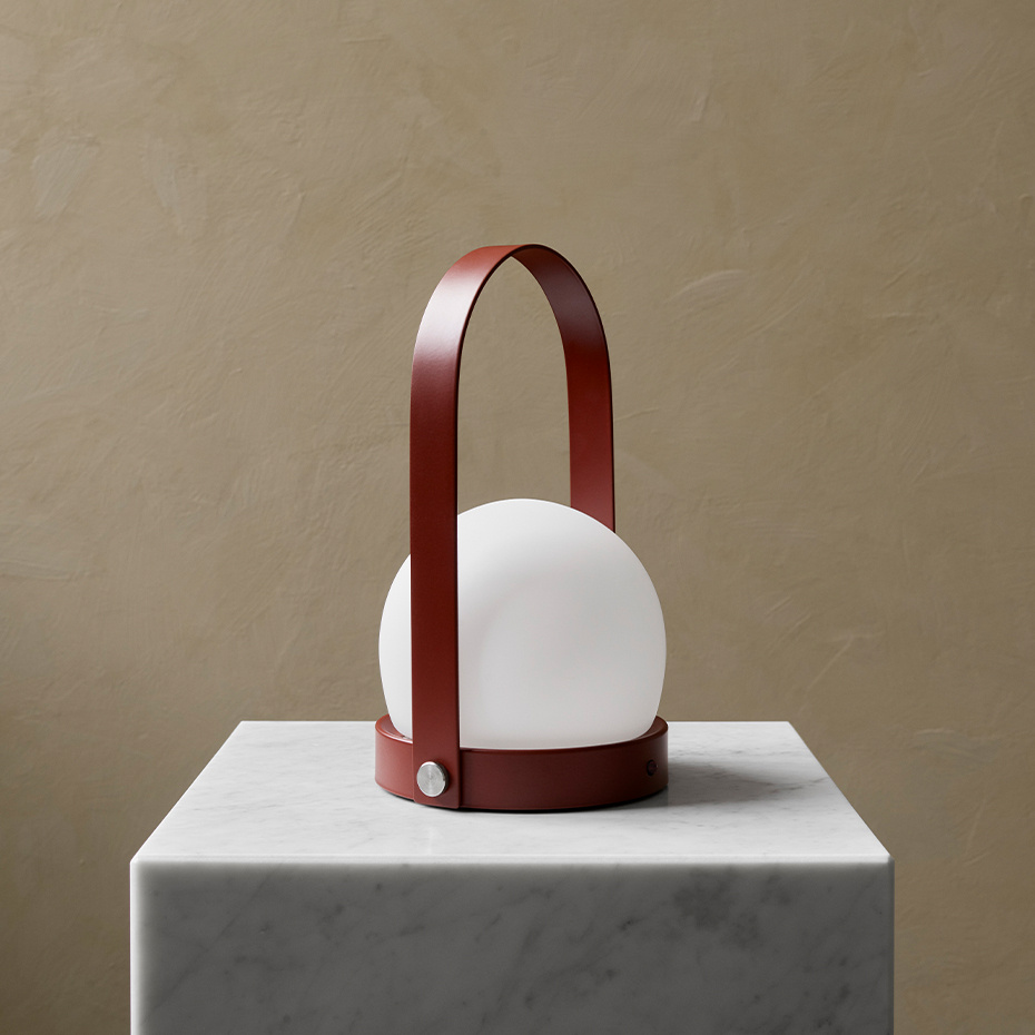 Carrie Portable Bordslampa Burned Red IP44