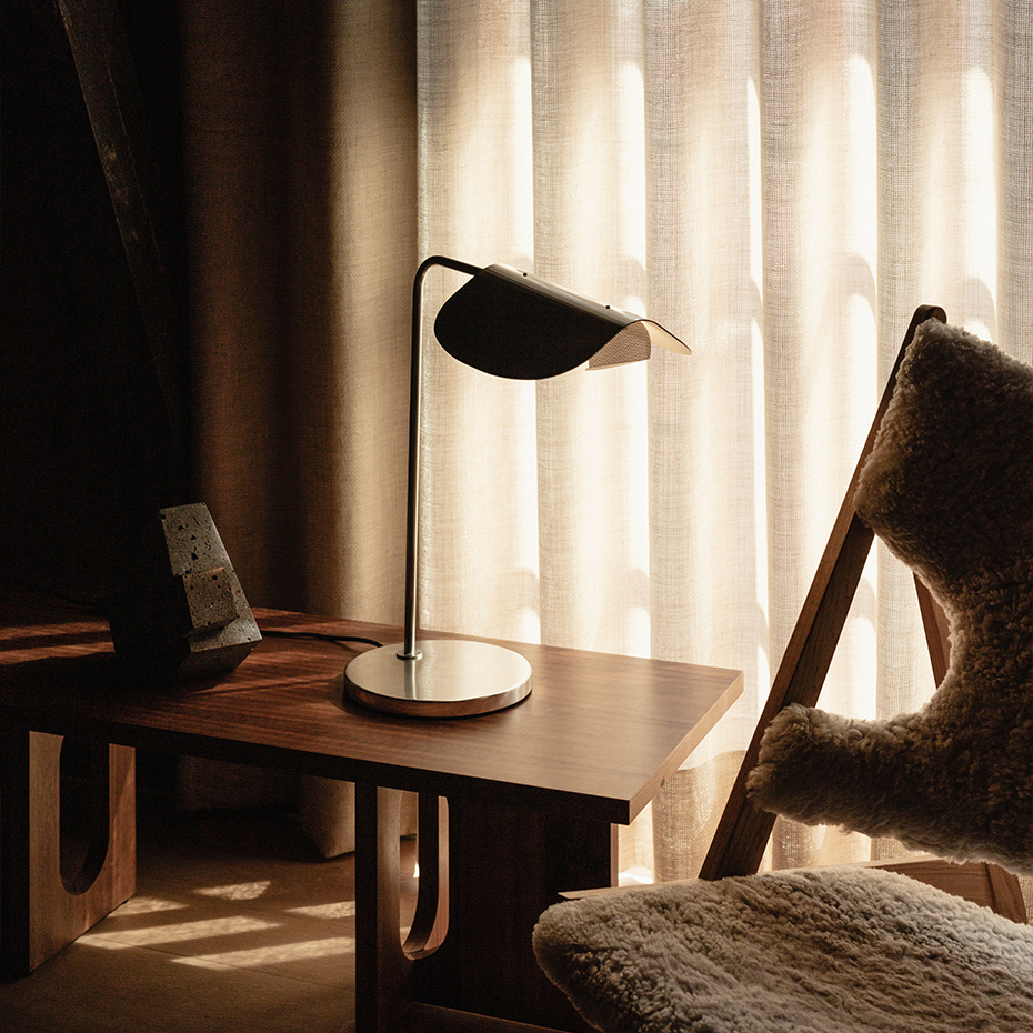 Wing Bordslampa Polished Aluminium