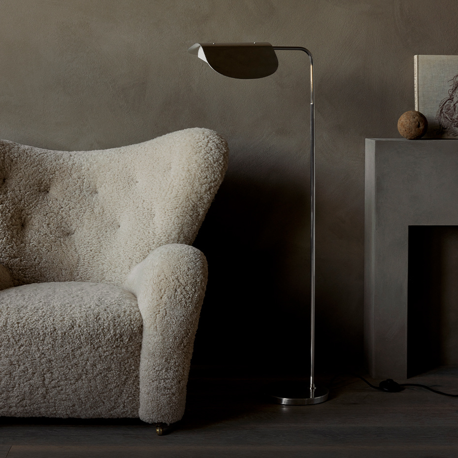 Wing Golvlampa Polished Aluminium