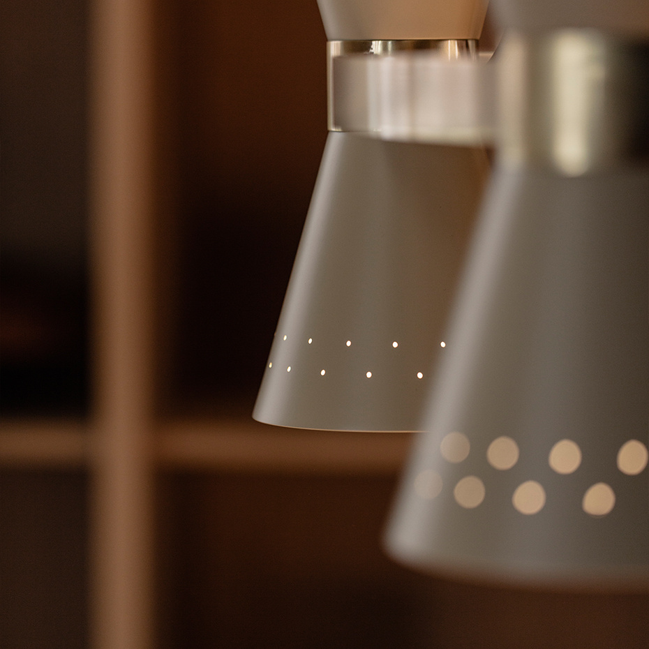 Collector Ljuskrona 5 Polished Brass/Crème