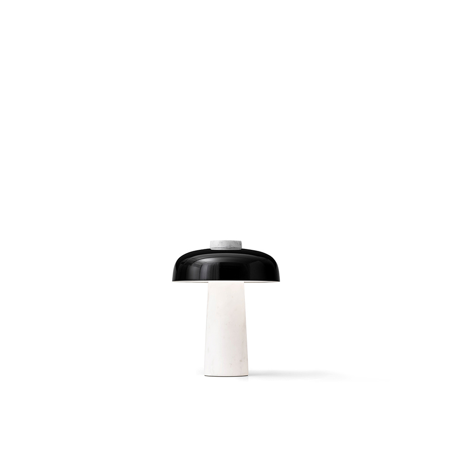 Reverse Bordslampa Carrara Marble/Black