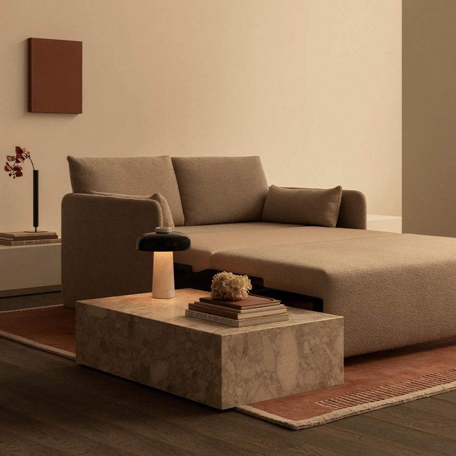 Reverse Bordslampa Carrara Marble/Black