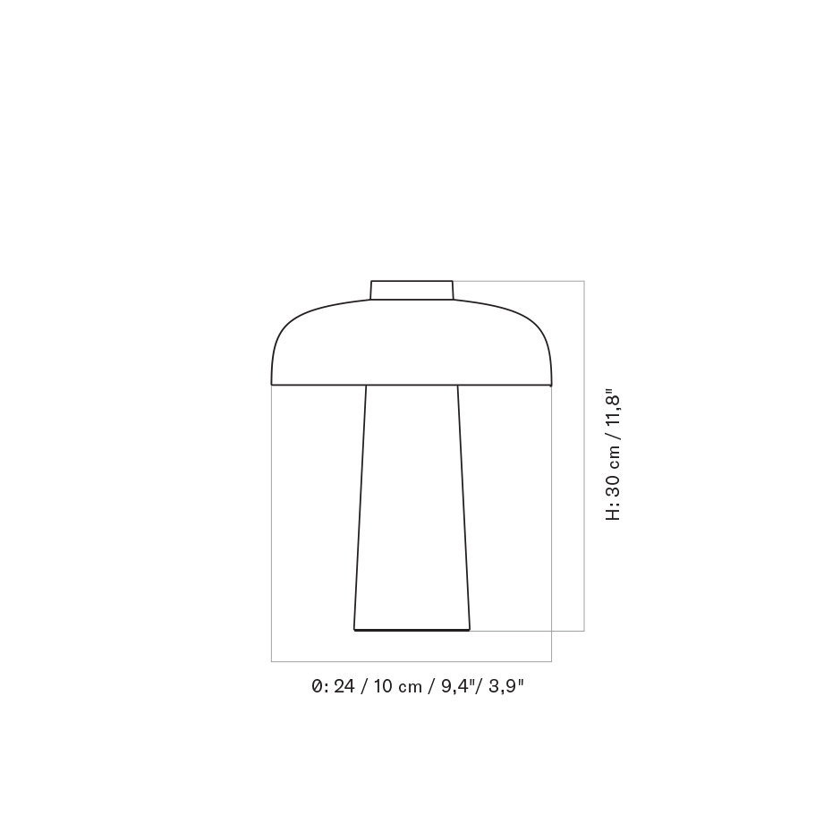 Reverse Bordslampa Carrara Marble/Black