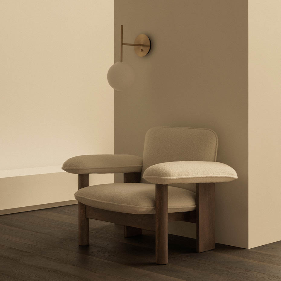 TR Bulb Vägglampa Brushed Brass