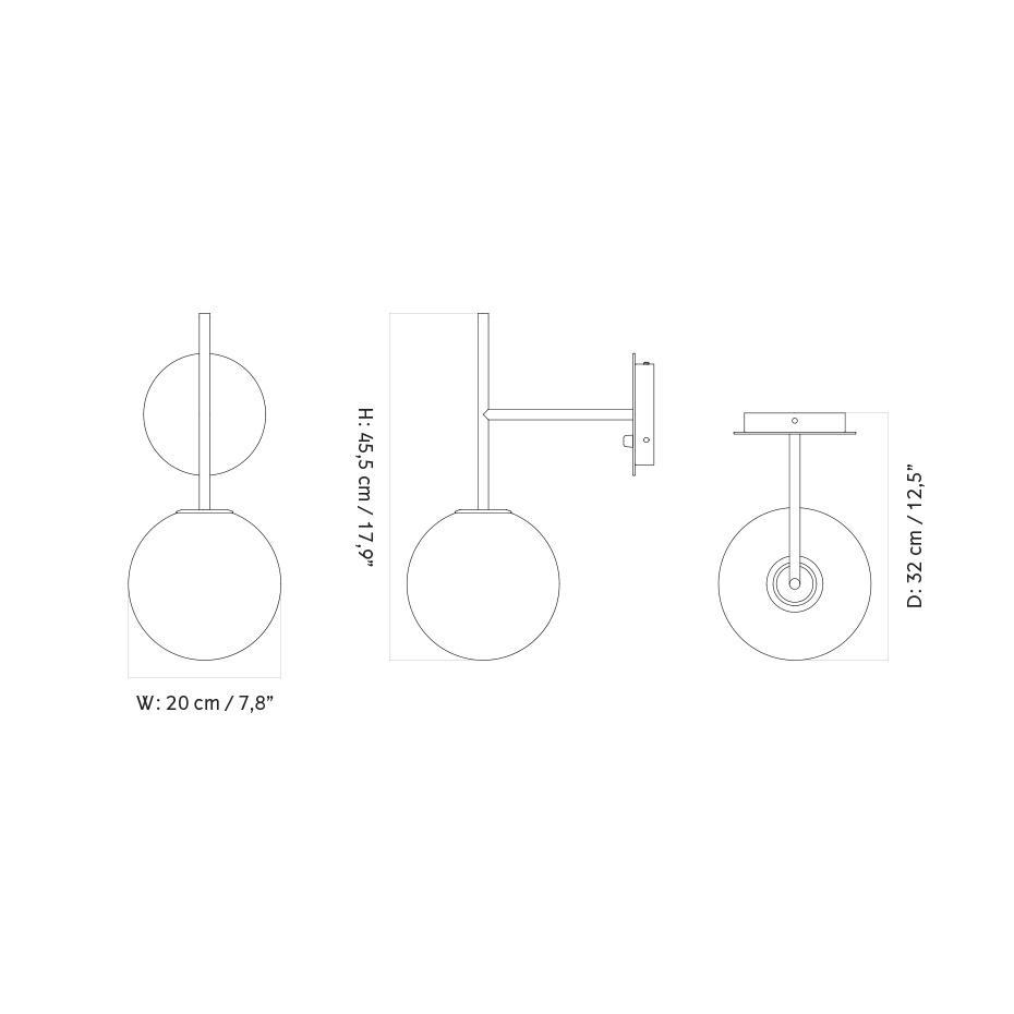 TR Bulb Vägglampa Polished Steel