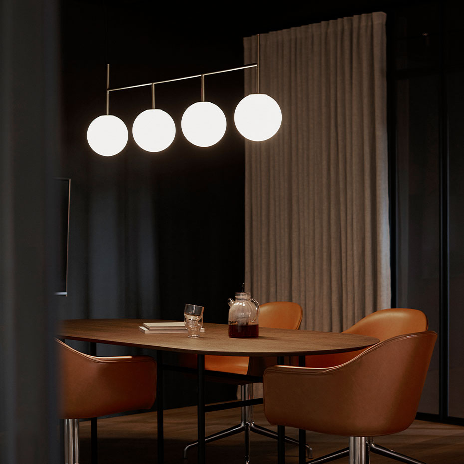 TR Bulb Pendelskena Polished Steel