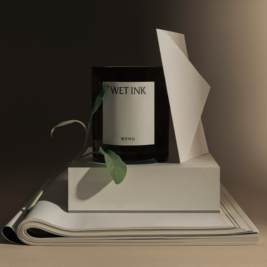 Olfacte Scented Candle Wet Ink 235g