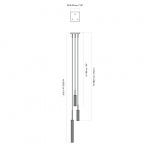 Tubulaire Pendel Canopy 3 Bronzed Brass Tubulaire Pendel Canopy 3 Bronzed Brass