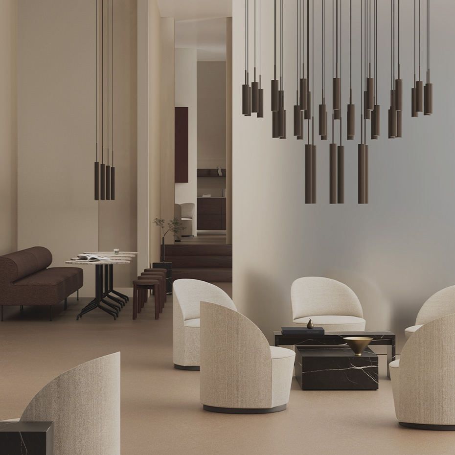 Tubulaire Pendel Canopy 3 Bronzed Brass