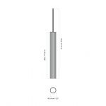 Tubulaire Pendel H48cm Bronzed Brass Tubulaire Pendel H48cm Bronzed Brass