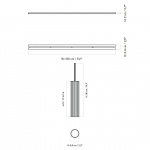 Tubulaire Pendel Rail 5 Bronzed Brass Tubulaire Pendel Rail 5 Bronzed Brass