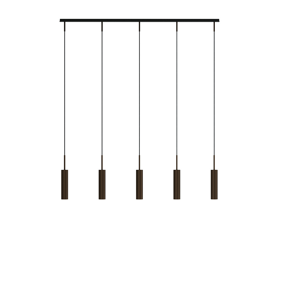 Tubulaire Pendel Rail 5 Bronzed Brass