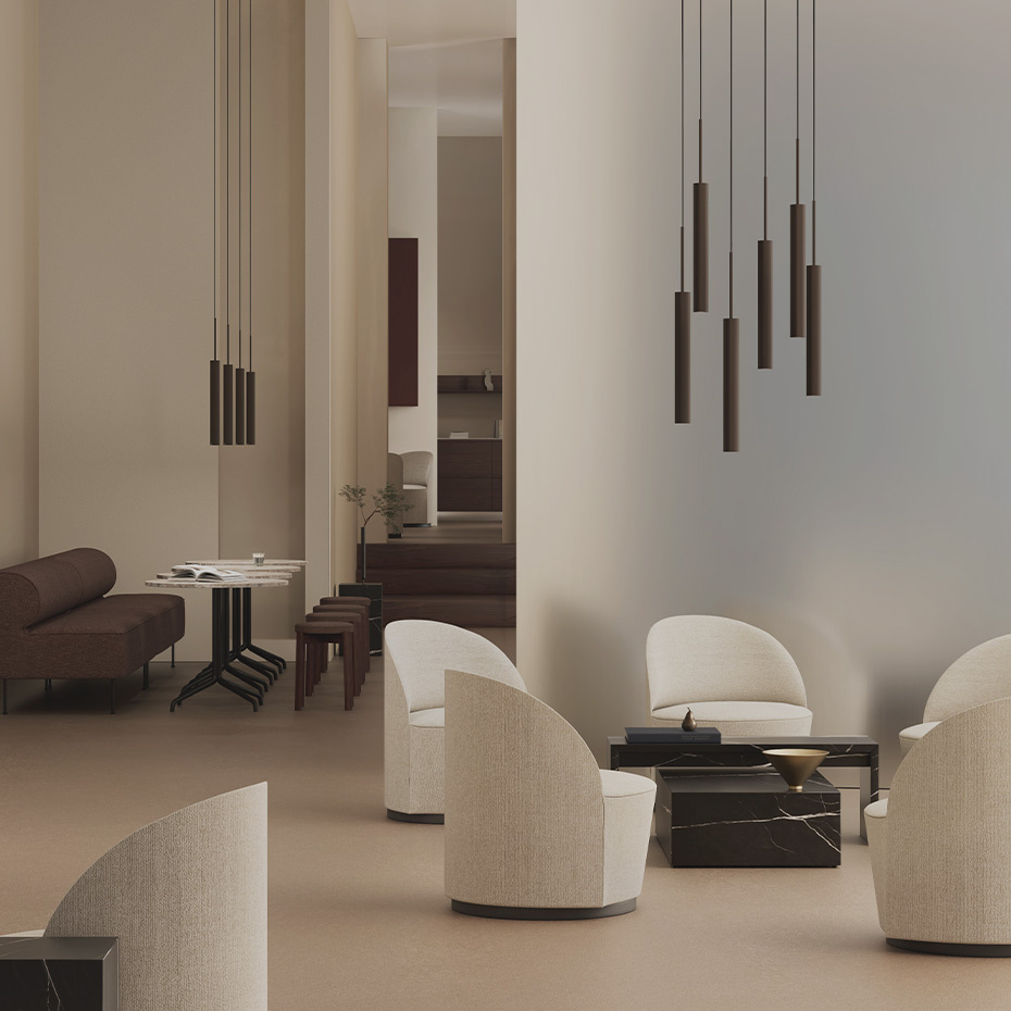 Tubulaire Pendel Rail 5 Bronzed Brass