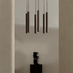 Tubulaire Pendel Rail 5 Bronzed Brass Tubulaire Pendel Rail 5 Bronzed Brass