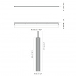 Tubulaire Pendel Rail 3 Bronzed Brass Tubulaire Pendel Rail 3 Bronzed Brass