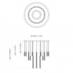 Tubulaire Pendel Chandelier 38 Bronzed Brass Tubulaire Pendel Chandelier 38 Bronzed Brass