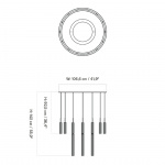 Tubulaire Pendel Chandelier 20 Bronzed Brass Tubulaire Pendel Chandelier 20 Bronzed Brass