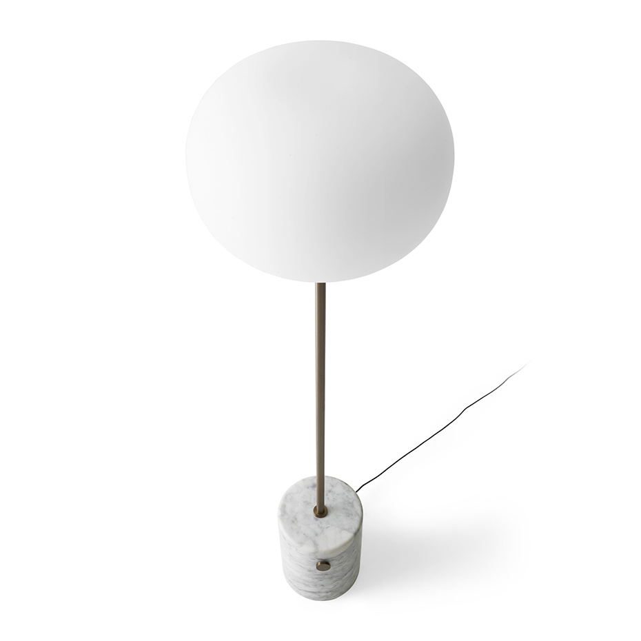 JWDA Golvlampa Carrara Marble/Bronzed Brass