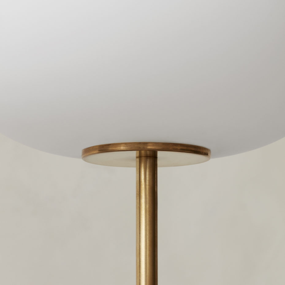 JWDA Golvlampa Travertine/Brushed Brass