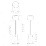 JWDA Golvlampa Travertine/Brushed Brass JWDA Golvlampa Travertine/Brushed Brass