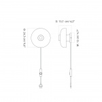 Reverse Vägglampa Dimmer On Cord Sand Travertine/Bronzed Brass Reverse Vägglampa Dimmer On Cord Sand Travertine/Bronzed Brass