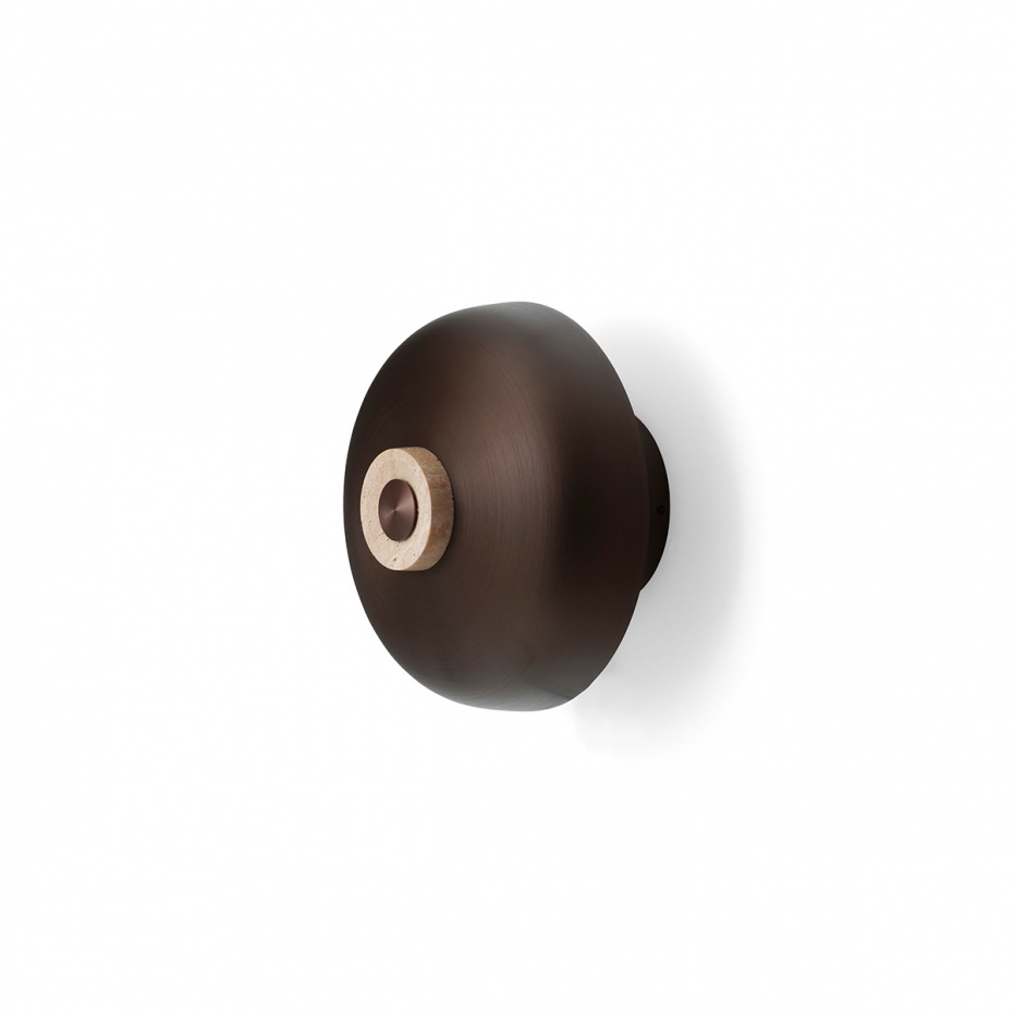 Reverse Vägglampa In-Wall Dimmer Without Cord Sand Travertine/Bronzed Brass