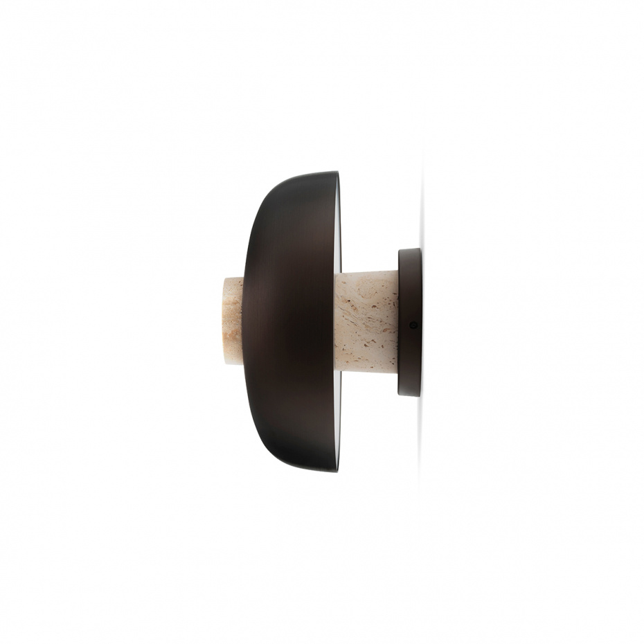 Reverse Vägglampa In-Wall Dimmer Without Cord Sand Travertine/Bronzed Brass