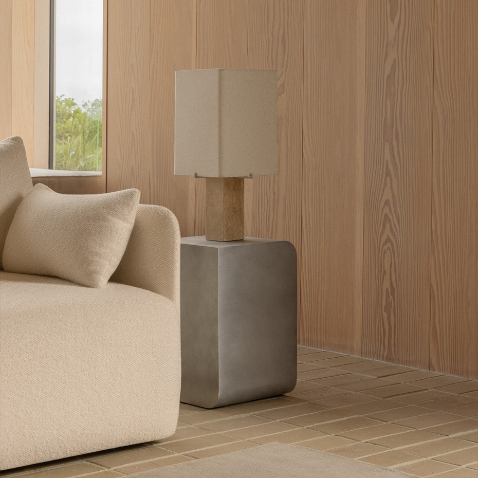 Nonna Bordslampa H49cm Travertine/Sand